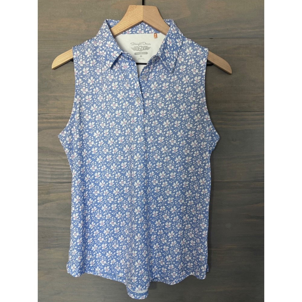 Straight Down Hydra‎ Sleeveless Polo - Size Medium Golf